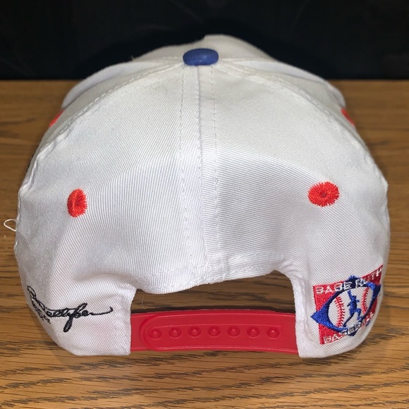 Vintage 90s Babe Ruth Signature Series Laser Blockhead Snapback Hat - Picture 3 of 5